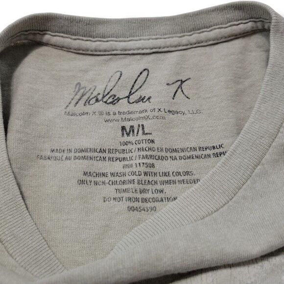 Malcolm X Shirt Size Medium / Large Graphic Tee Graphic Print T-Shirt Grungy Tee - Picture 10 of 10